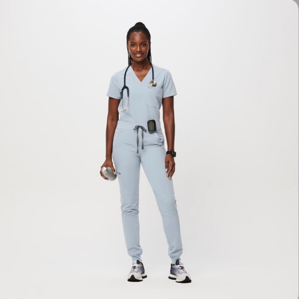Dusty Blue Jogger Figs Set